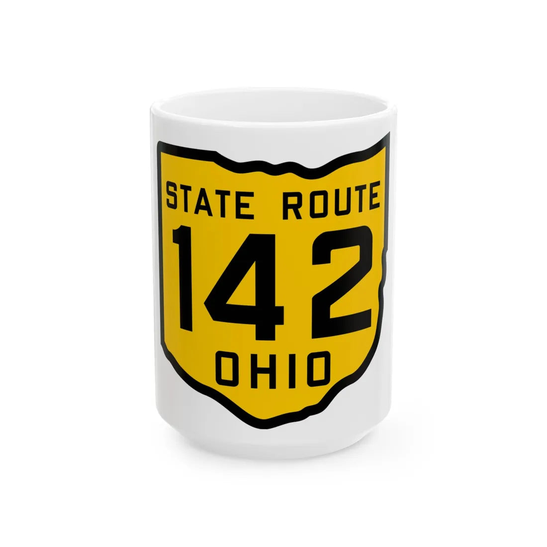 OH-142 1920 (Ohio) (Road Sign) White Coffee Mug 15oz - Go Mug Yourself