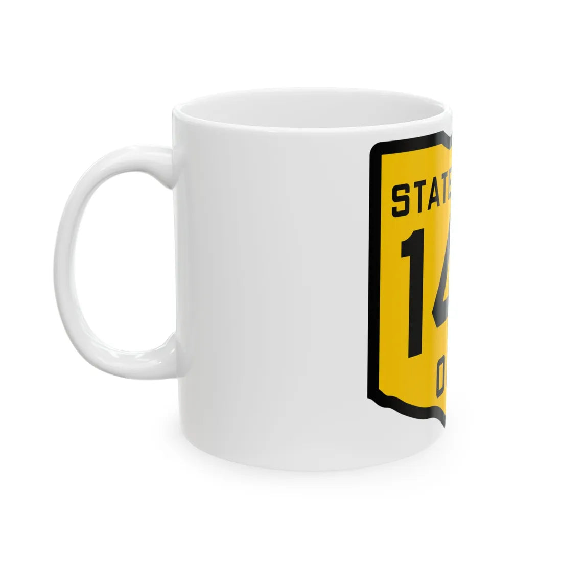 OH-142 1920 (Ohio) (Road Sign) White Coffee Mug - Go Mug Yourself