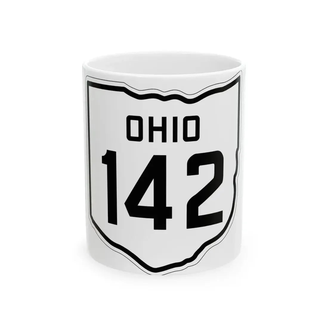 OH-142 1927 (Ohio) (Road Sign) White Coffee Mug 11oz - Go Mug Yourself
