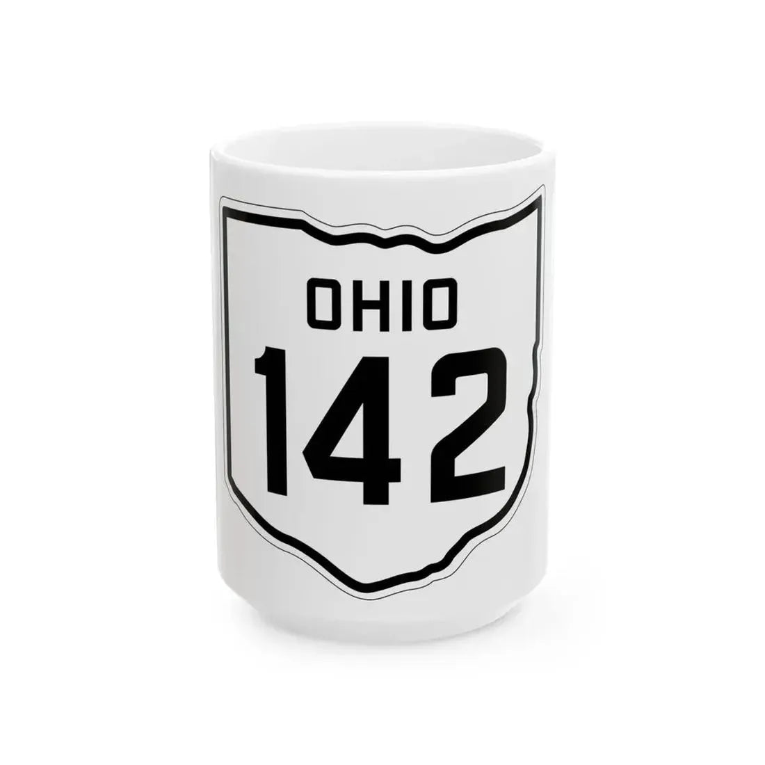 OH-142 1927 (Ohio) (Road Sign) White Coffee Mug 15oz - Go Mug Yourself