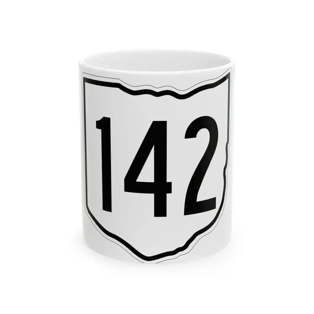 OH-142 1960 (Ohio) (Road Sign) White Coffee Mug 11oz - Go Mug Yourself