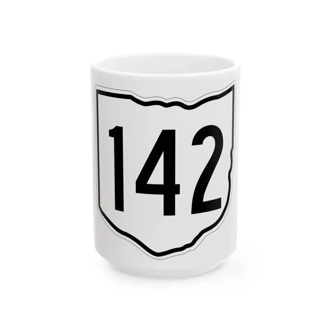OH-142 1960 (Ohio) (Road Sign) White Coffee Mug 15oz - Go Mug Yourself