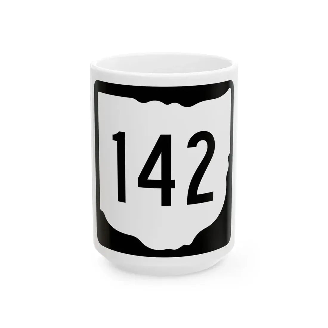 OH-142 1967 (Ohio) (Road Sign) White Coffee Mug 15oz - Go Mug Yourself