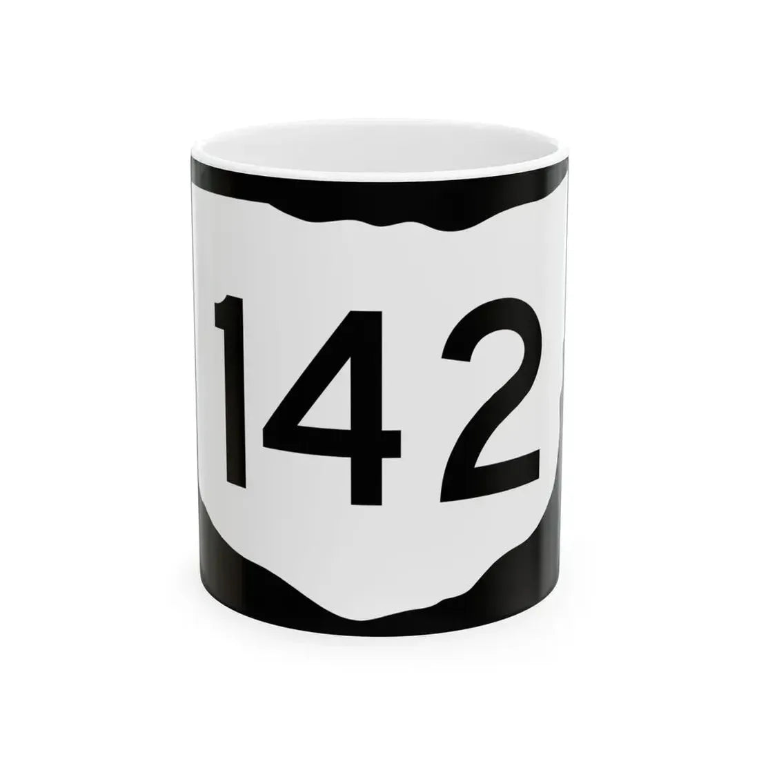 OH-142 (Ohio) (Road Sign) White Coffee Mug 11oz - Go Mug Yourself