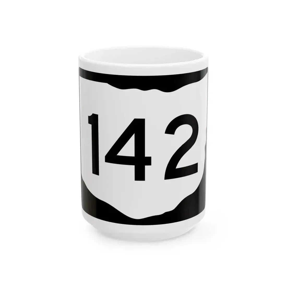 OH-142 (Ohio) (Road Sign) White Coffee Mug 15oz - Go Mug Yourself