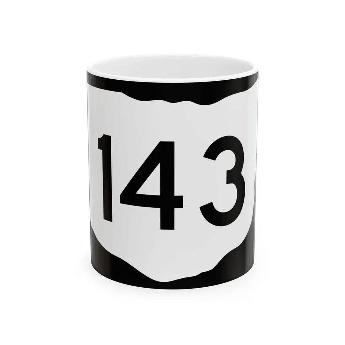 OH-143 (Ohio) (Road Sign) White Coffee Mug 11oz - Go Mug Yourself