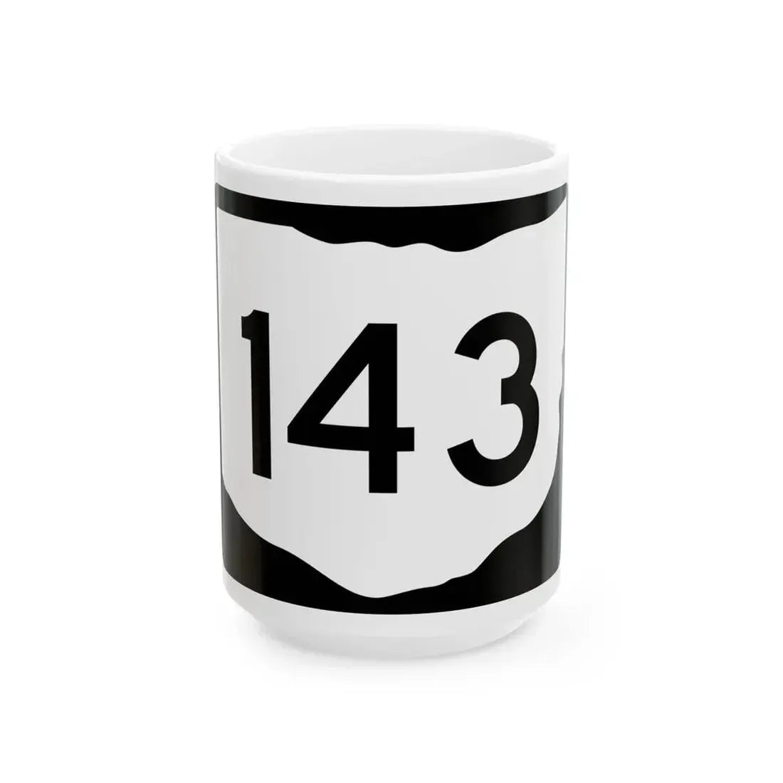 OH-143 (Ohio) (Road Sign) White Coffee Mug 15oz - Go Mug Yourself