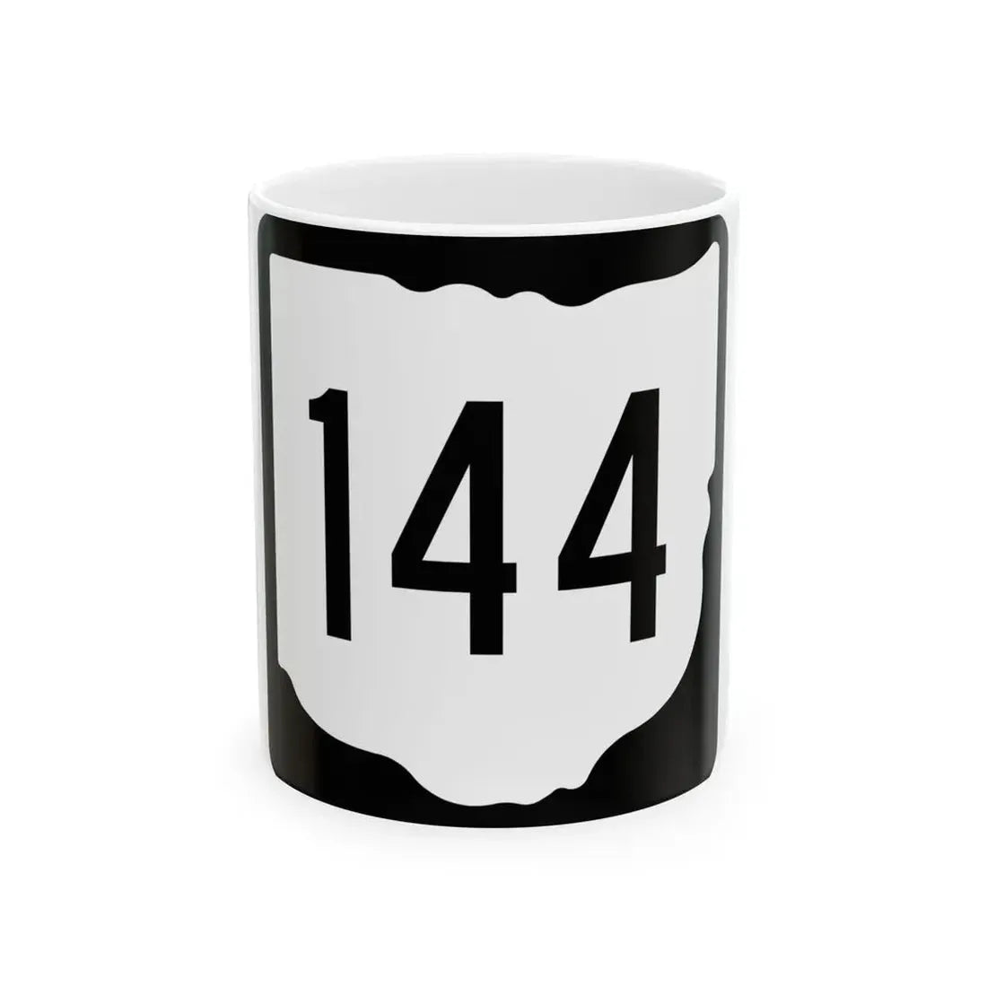 OH-144 1967 (Ohio) (Road Sign) White Coffee Mug 11oz - Go Mug Yourself