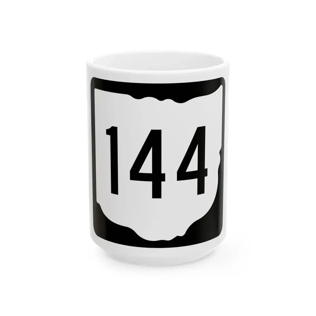 OH-144 1967 (Ohio) (Road Sign) White Coffee Mug 15oz - Go Mug Yourself
