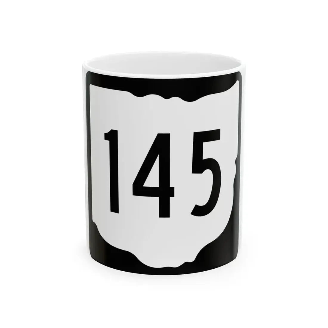 OH-145 1967 (Ohio) (Road Sign) White Coffee Mug 11oz - Go Mug Yourself