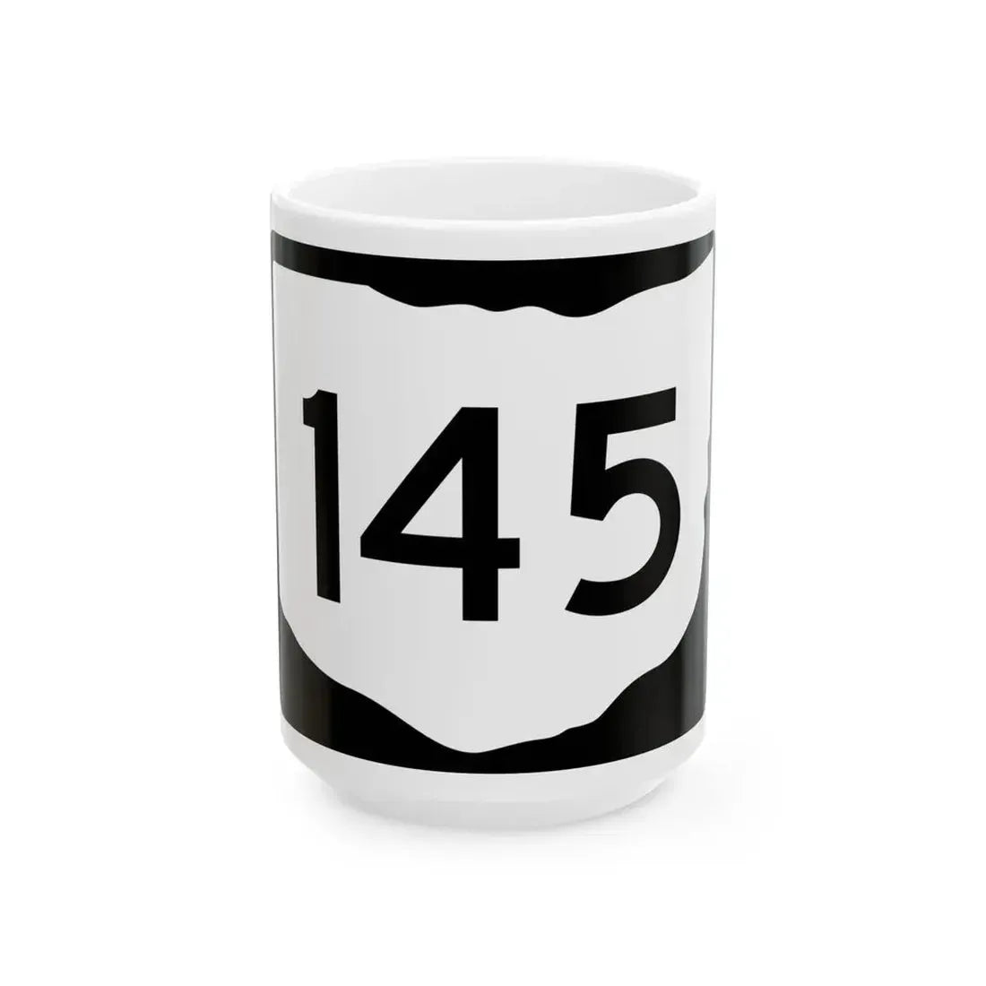 OH-145 (Ohio) (Road Sign) White Coffee Mug 15oz - Go Mug Yourself
