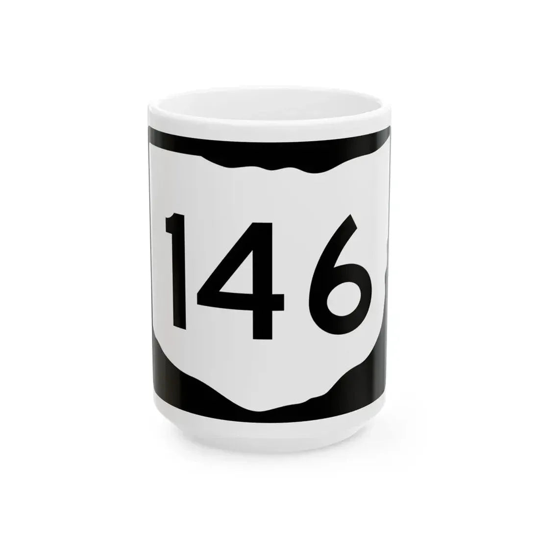OH-146 (Ohio) (Road Sign) White Coffee Mug 15oz - Go Mug Yourself