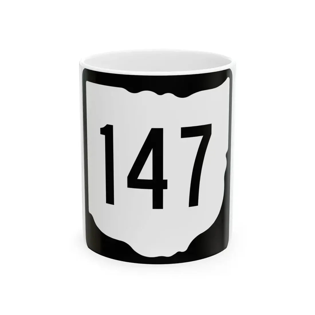 OH-147 1967 (Ohio) (Road Sign) White Coffee Mug 11oz - Go Mug Yourself
