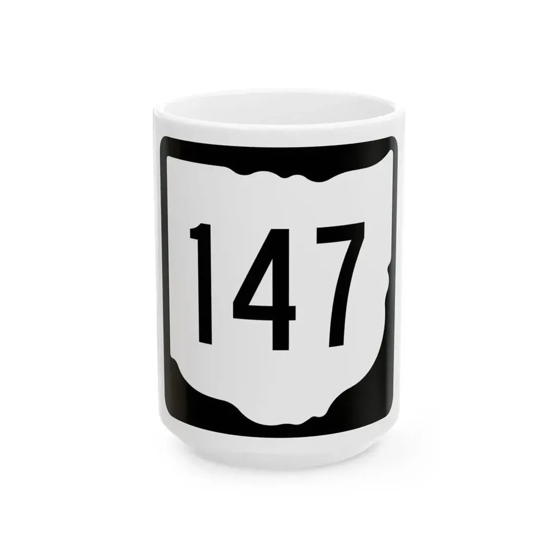 OH-147 1967 (Ohio) (Road Sign) White Coffee Mug 15oz - Go Mug Yourself