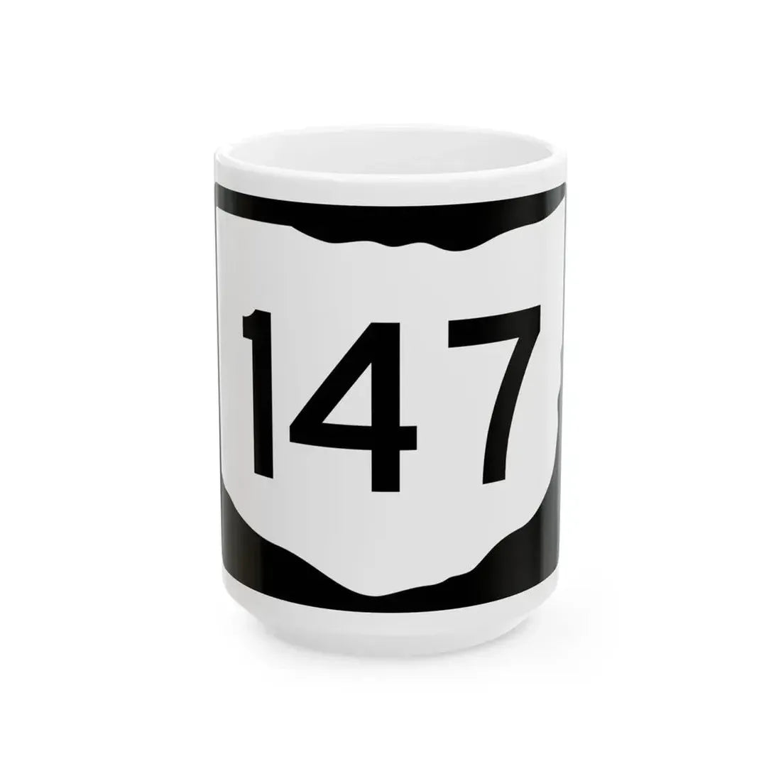 OH-147 (Ohio) (Road Sign) White Coffee Mug 15oz - Go Mug Yourself