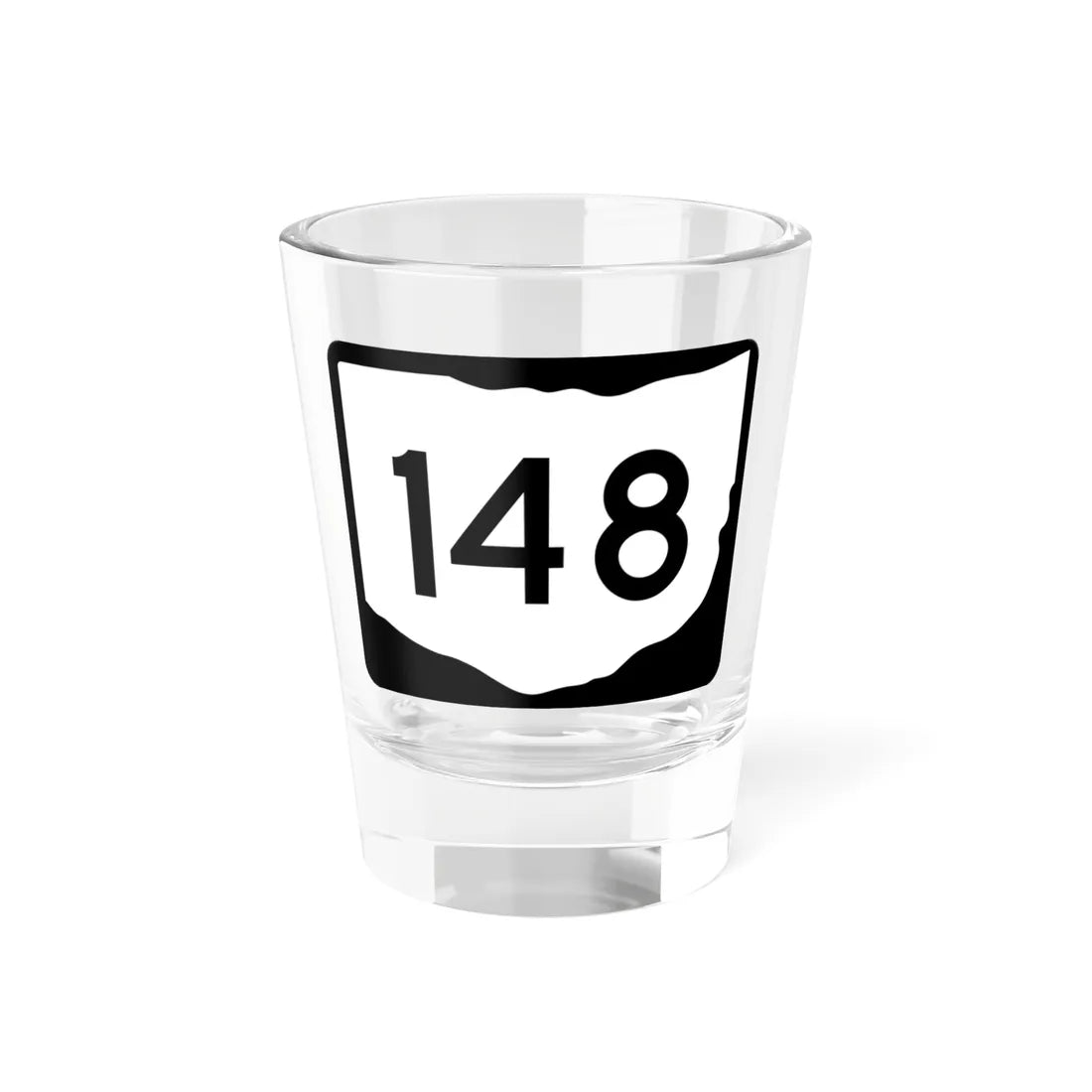 OH-148 (Ohio) (Road Sign) Shot Glass 1.5oz - Go Mug Yourself