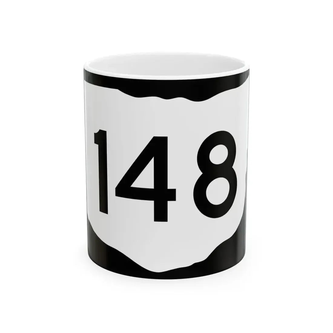 OH-148 (Ohio) (Road Sign) White Coffee Mug 11oz - Go Mug Yourself