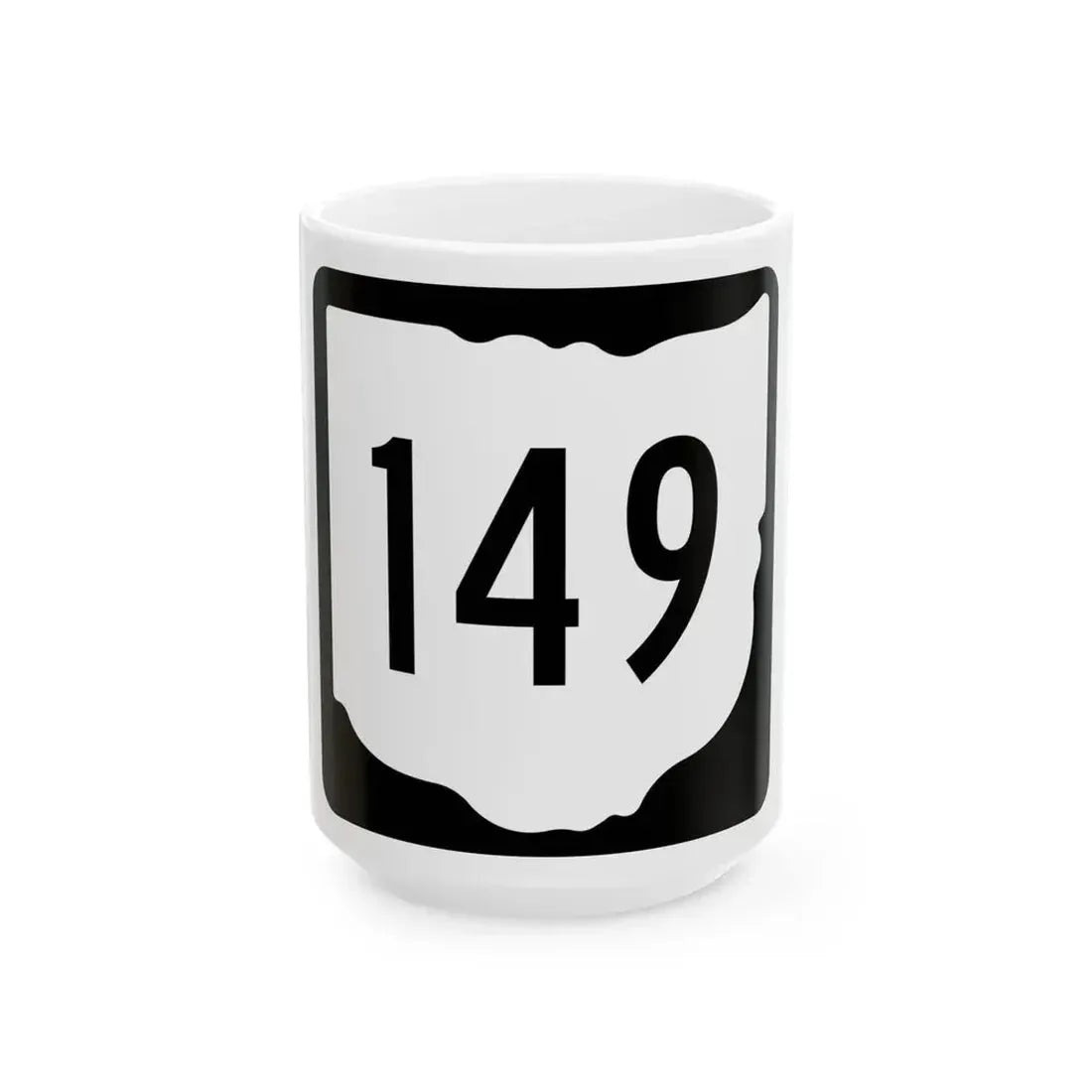 OH-149 1967 (Ohio) (Road Sign) White Coffee Mug 15oz - Go Mug Yourself
