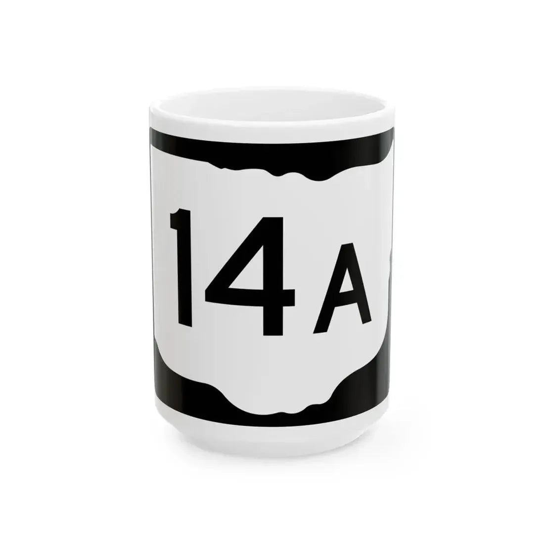 OH-14A (Ohio) (Road Sign) White Coffee Mug 15oz - Go Mug Yourself
