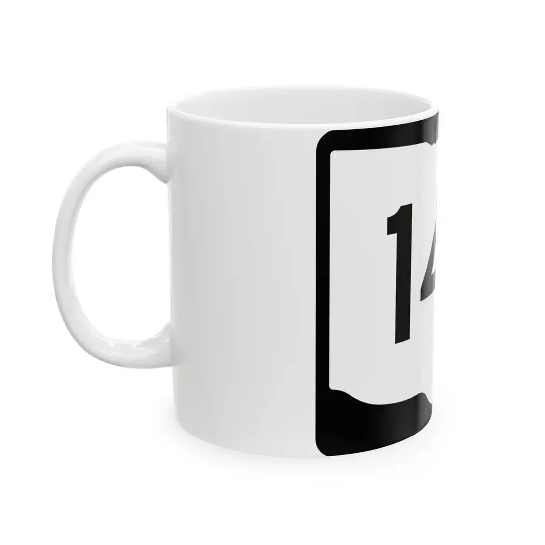 OH-14A (Ohio) (Road Sign) White Coffee Mug - Go Mug Yourself