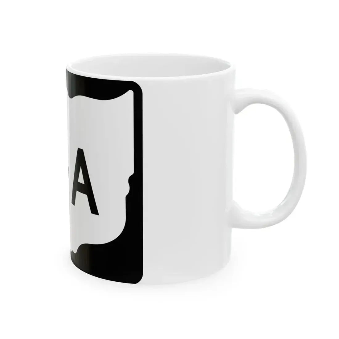 OH-14A (Ohio) (Road Sign) White Coffee Mug - Go Mug Yourself