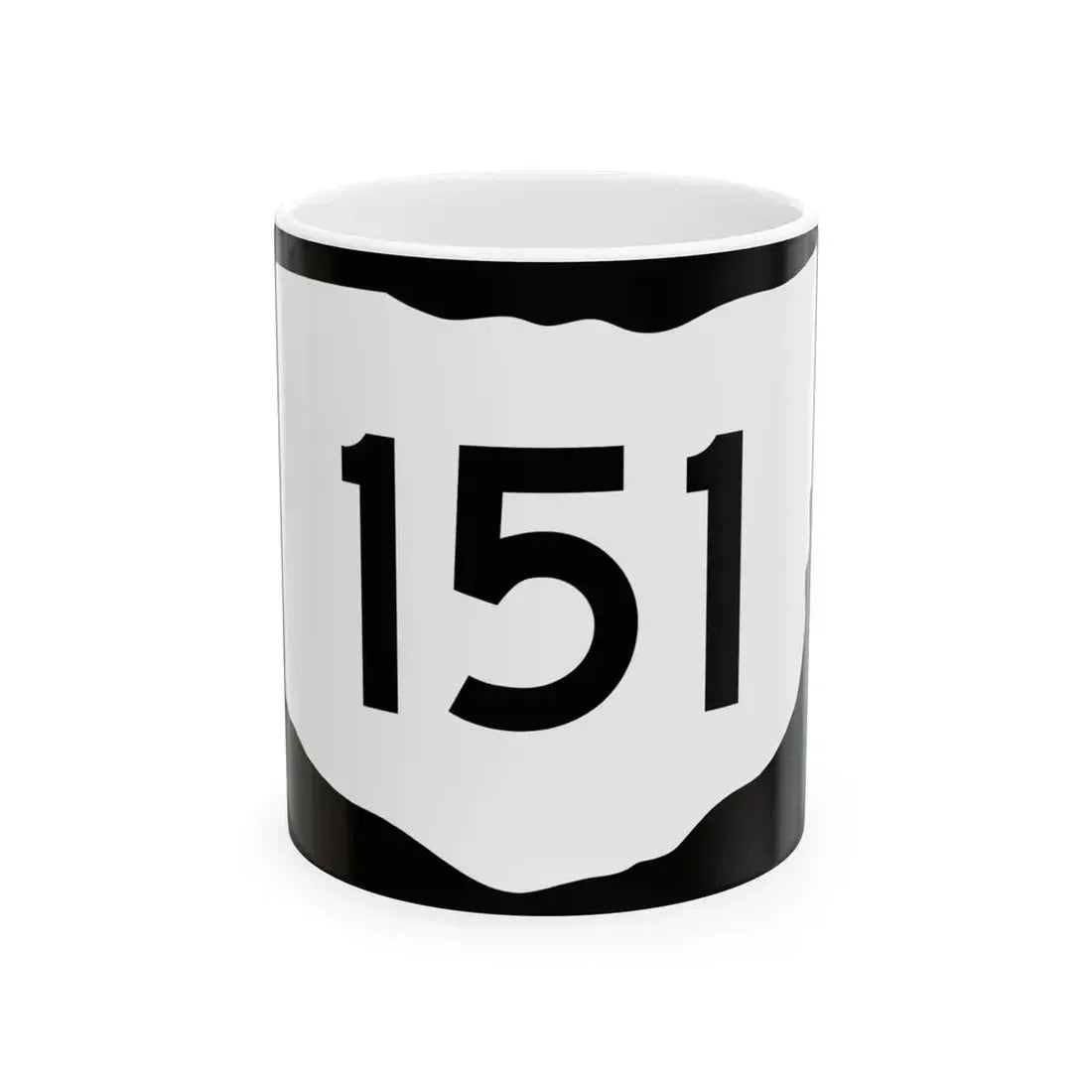 OH-151 (Ohio) (Road Sign) White Coffee Mug 11oz - Go Mug Yourself