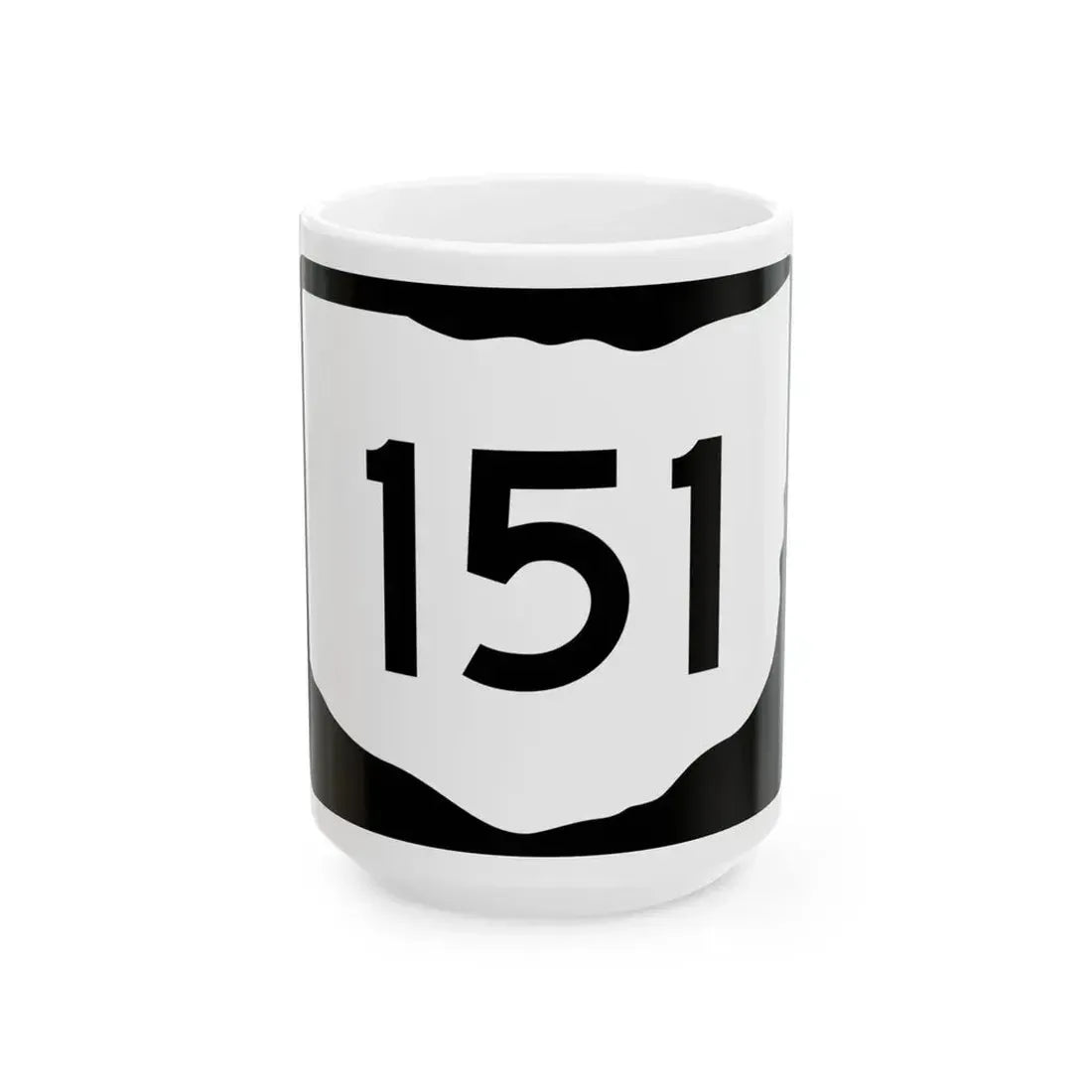 OH-151 (Ohio) (Road Sign) White Coffee Mug 15oz - Go Mug Yourself
