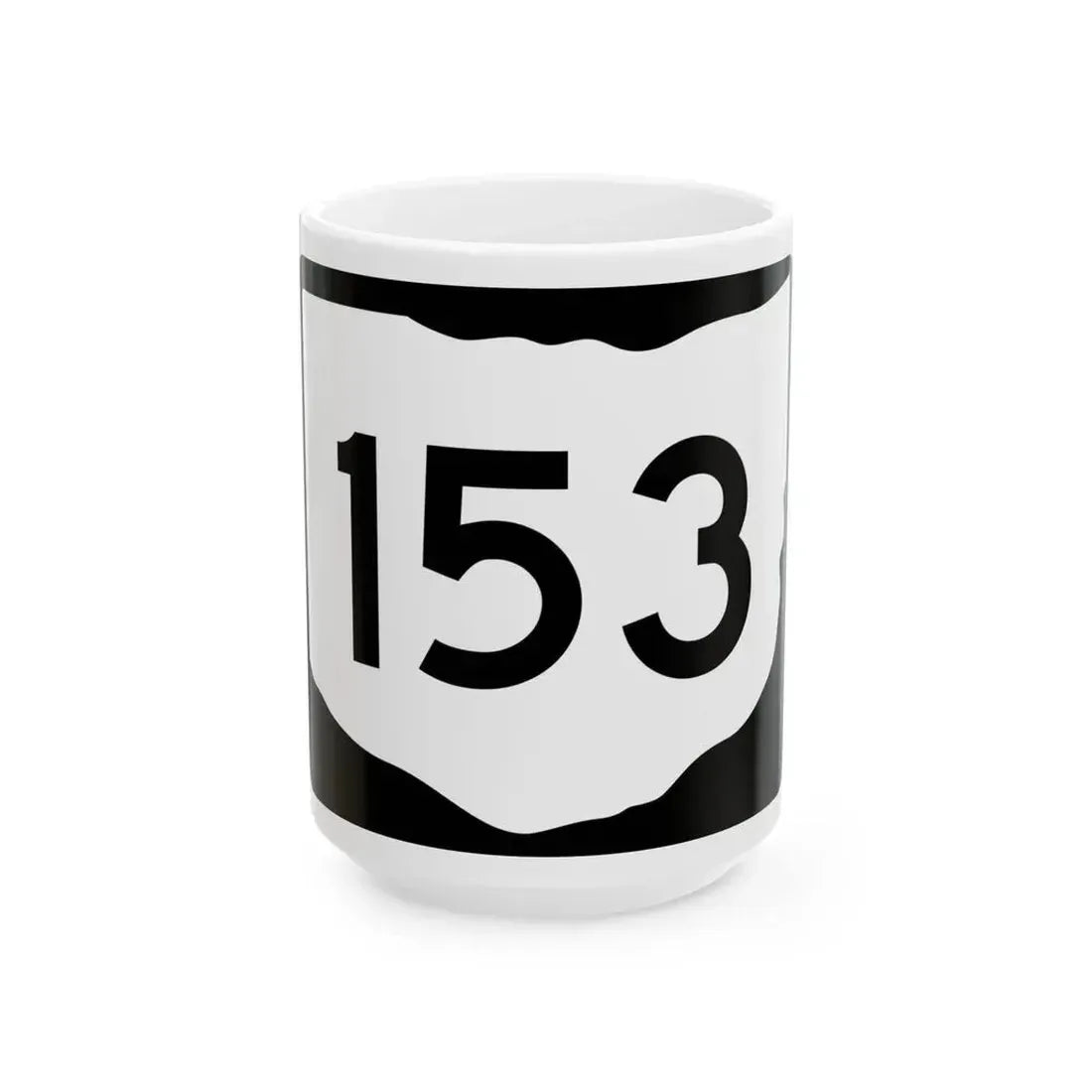 OH-153 (Ohio) (Road Sign) White Coffee Mug 15oz - Go Mug Yourself