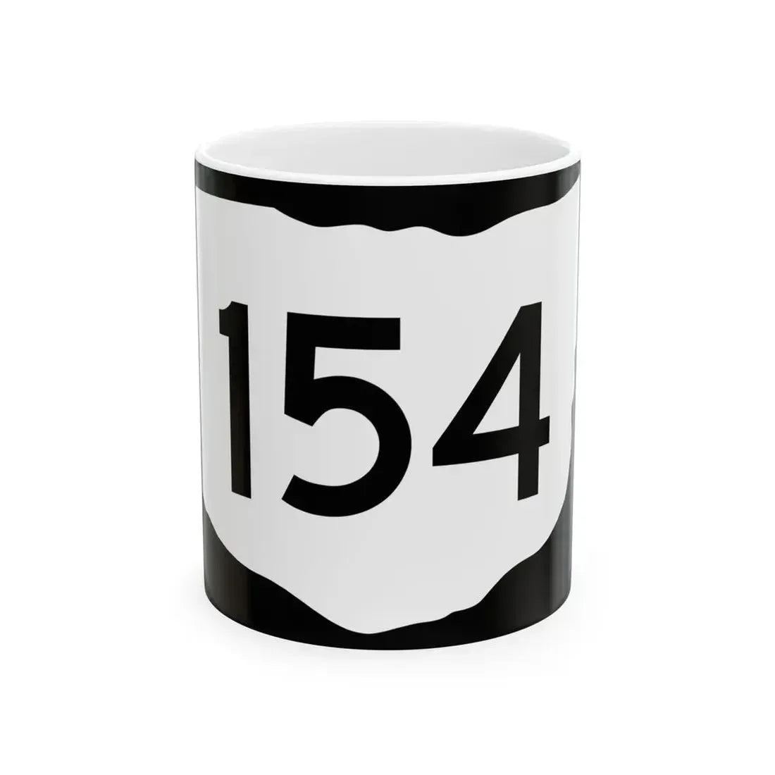 OH-154 (Ohio) (Road Sign) White Coffee Mug 11oz - Go Mug Yourself