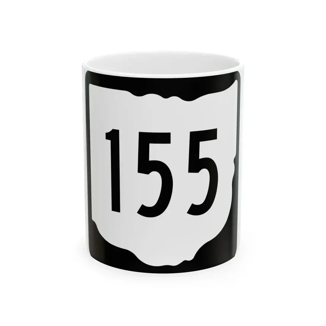 OH-155 1967 (Ohio) (Road Sign) White Coffee Mug 11oz - Go Mug Yourself