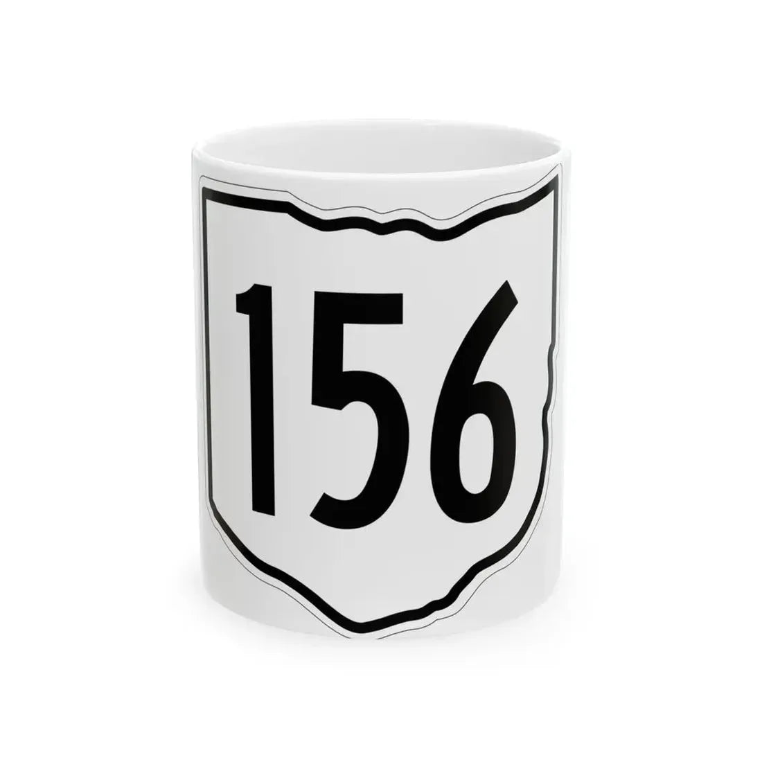 OH-156 1960 (Ohio) (Road Sign) White Coffee Mug 11oz - Go Mug Yourself