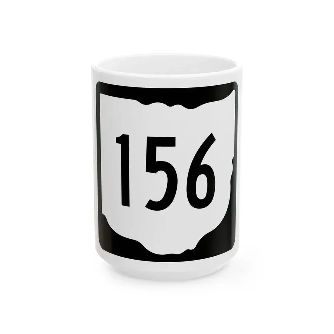 OH-156 1967 (Ohio) (Road Sign) White Coffee Mug 15oz - Go Mug Yourself