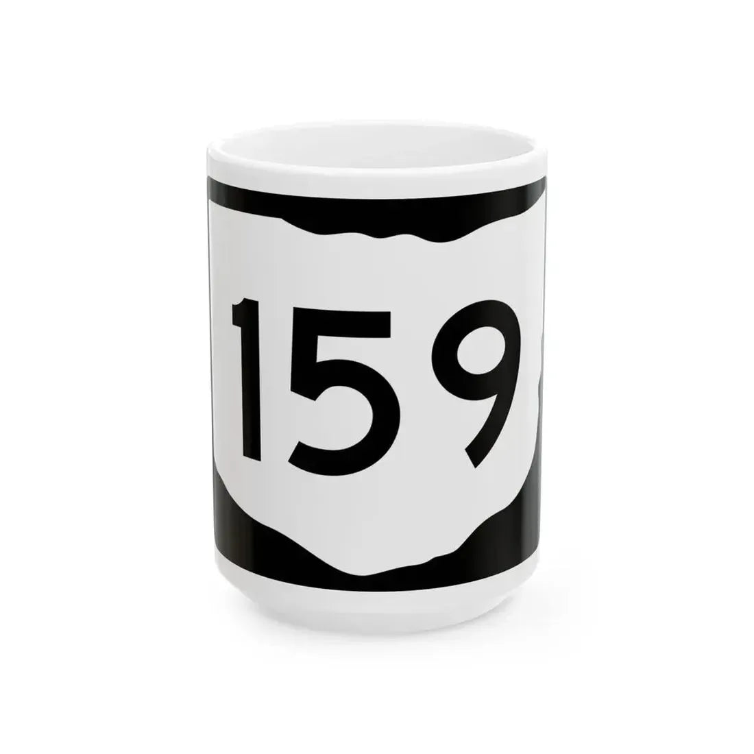 OH-159 (Ohio) (Road Sign) White Coffee Mug 15oz - Go Mug Yourself