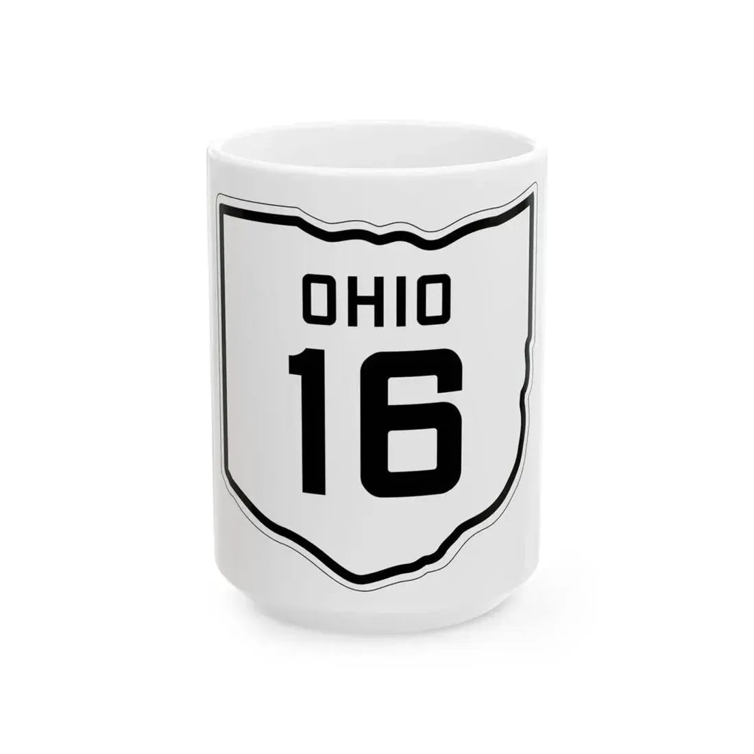 OH-16 1927 (Ohio) (Road Sign) White Coffee Mug 15oz - Go Mug Yourself
