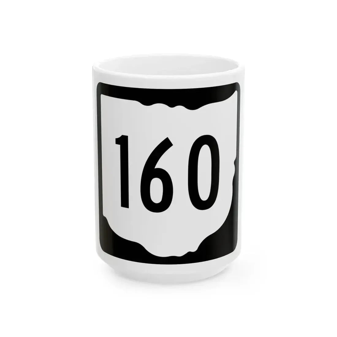 OH-160 1967 (Ohio) (Road Sign) White Coffee Mug 15oz - Go Mug Yourself