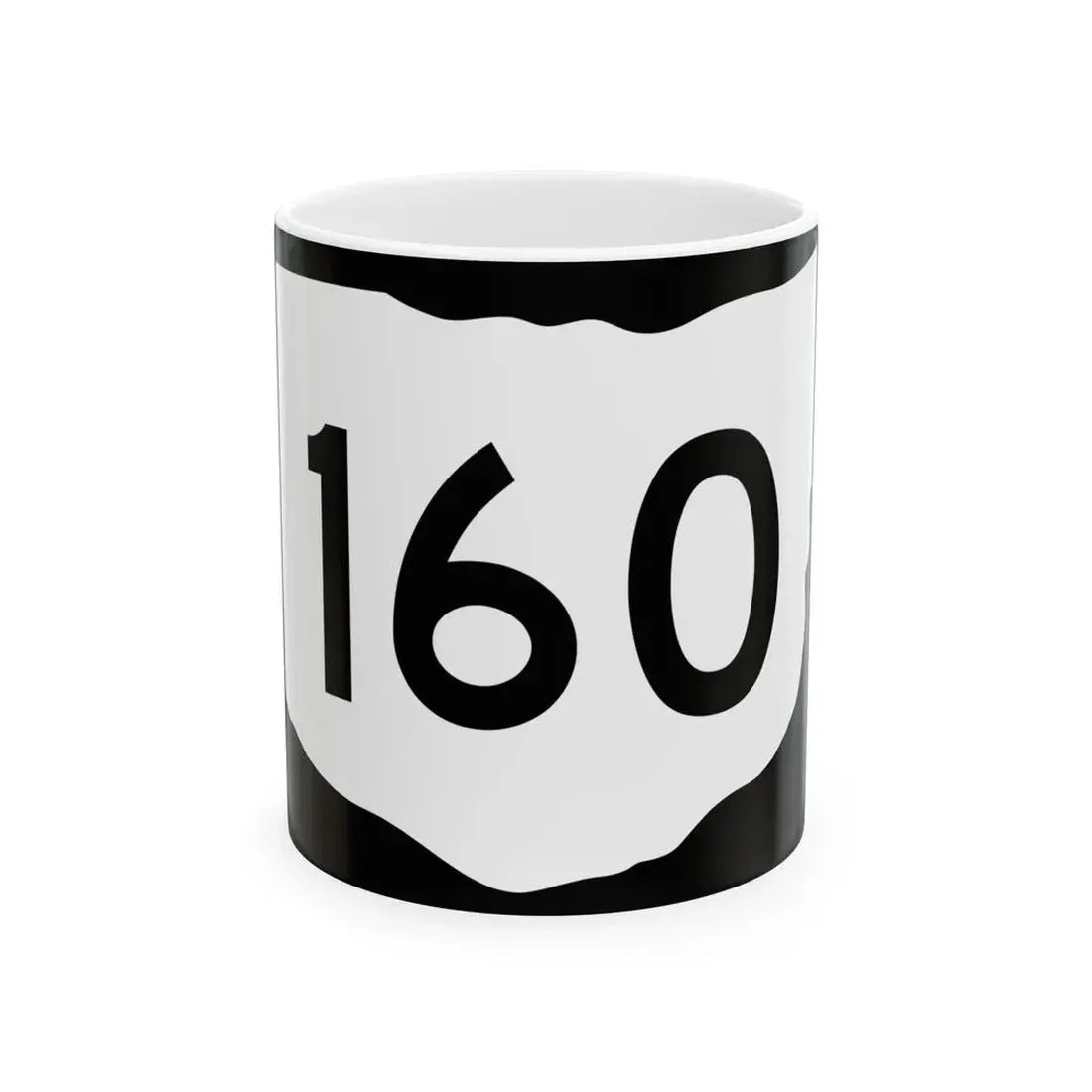 OH-160 (Ohio) (Road Sign) White Coffee Mug 11oz - Go Mug Yourself