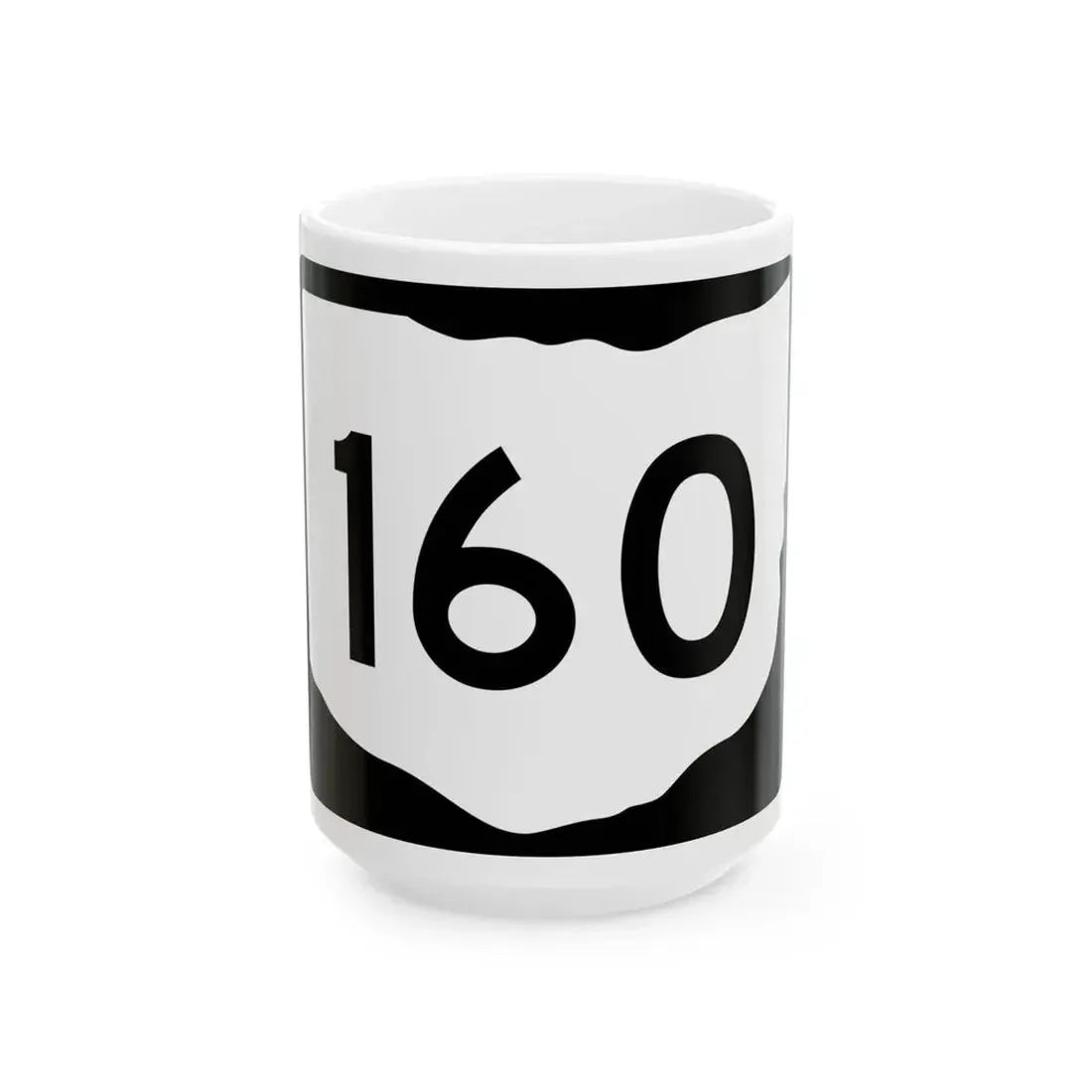 OH-160 (Ohio) (Road Sign) White Coffee Mug 15oz - Go Mug Yourself