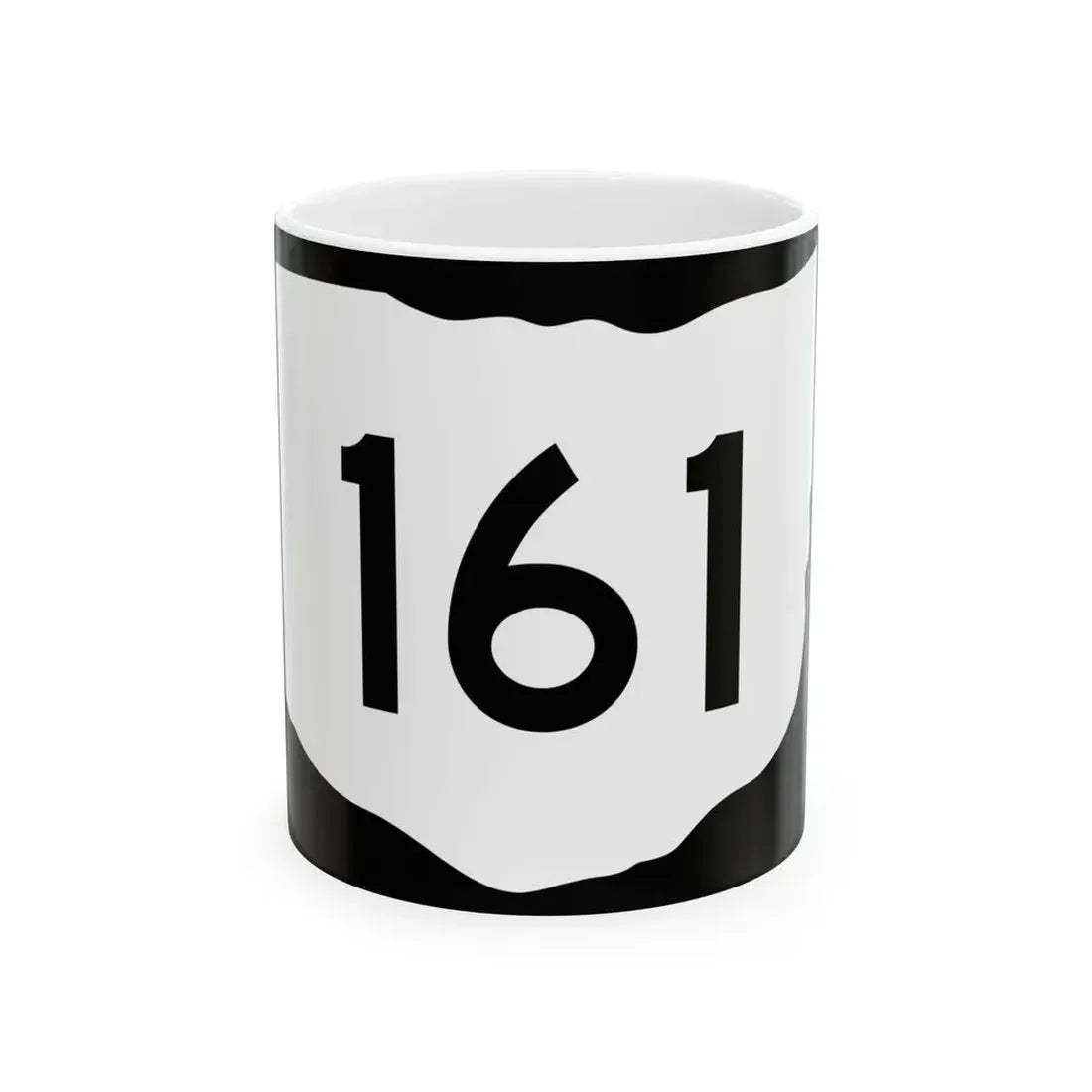 OH-161 (Ohio) (Road Sign) White Coffee Mug 11oz - Go Mug Yourself