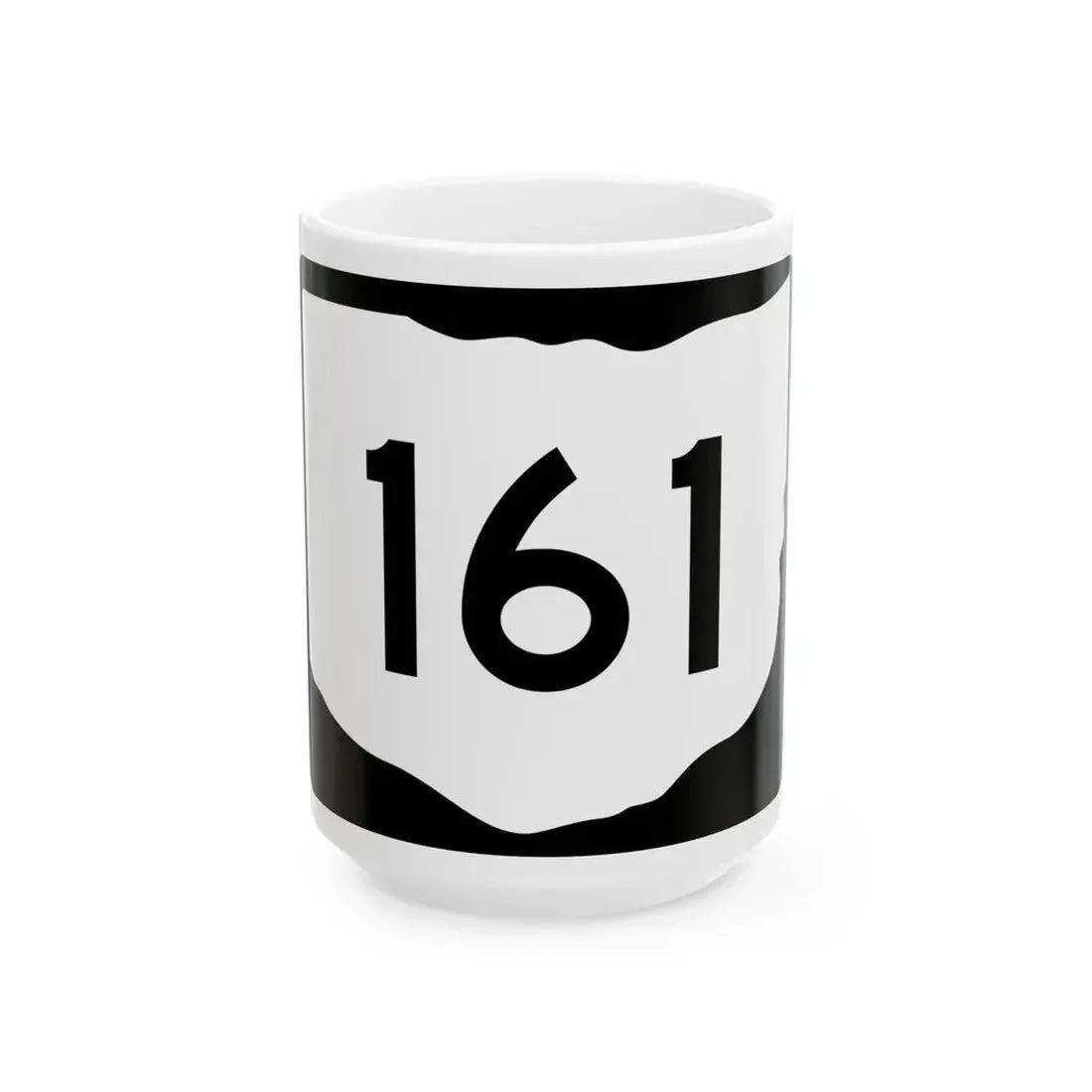 OH-161 (Ohio) (Road Sign) White Coffee Mug 15oz - Go Mug Yourself