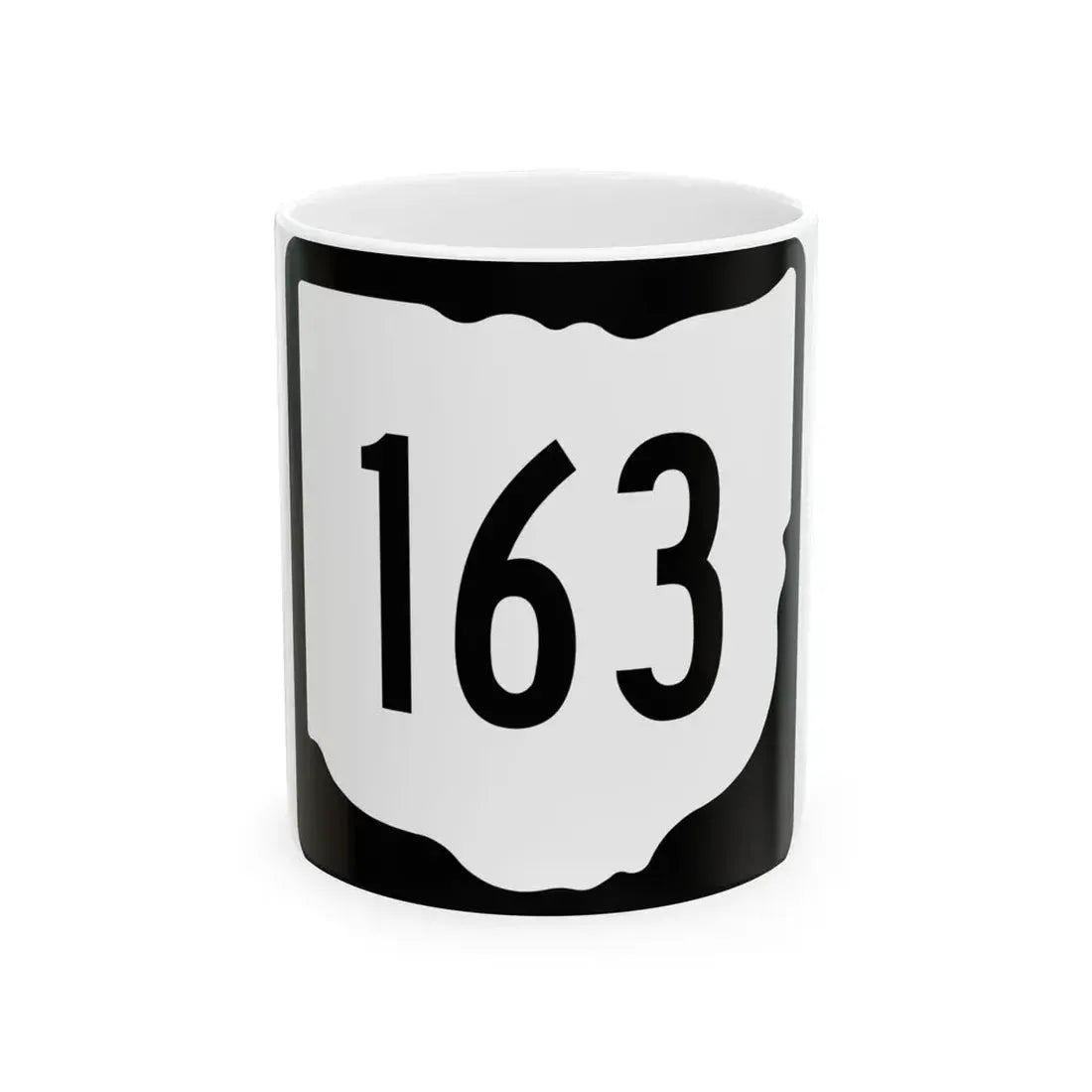 OH-163 1967 (Ohio) (Road Sign) White Coffee Mug 11oz - Go Mug Yourself