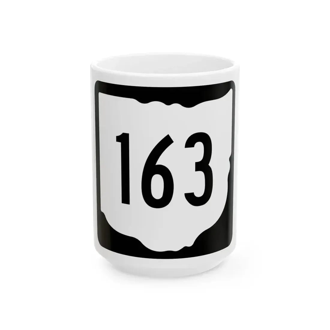 OH-163 1967 (Ohio) (Road Sign) White Coffee Mug 15oz - Go Mug Yourself