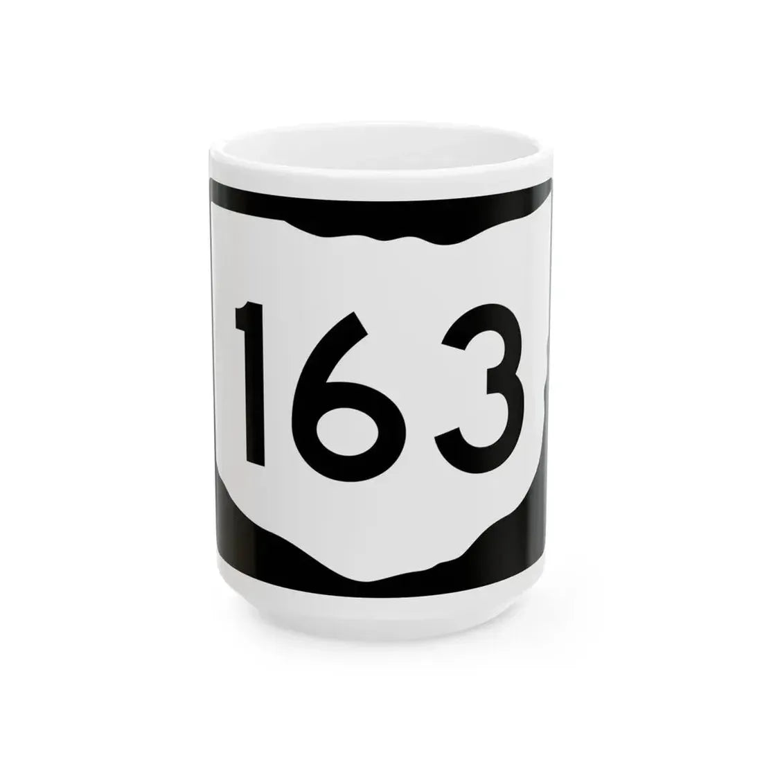 OH-163 (Ohio) (Road Sign) White Coffee Mug 15oz - Go Mug Yourself