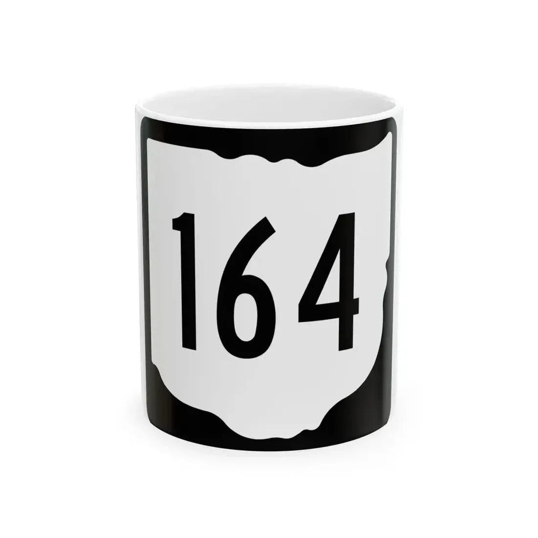 OH-164 1967 (Ohio) (Road Sign) White Coffee Mug 11oz - Go Mug Yourself