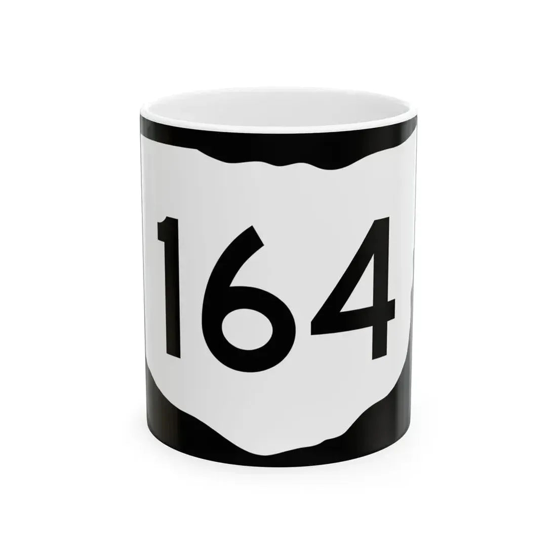OH-164 (Ohio) (Road Sign) White Coffee Mug 11oz - Go Mug Yourself