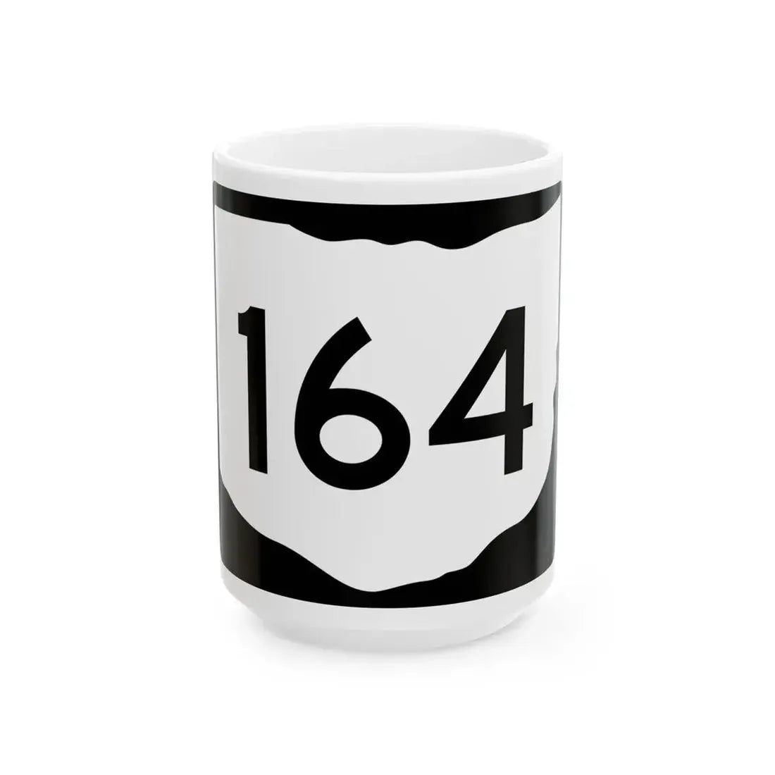 OH-164 (Ohio) (Road Sign) White Coffee Mug 15oz - Go Mug Yourself