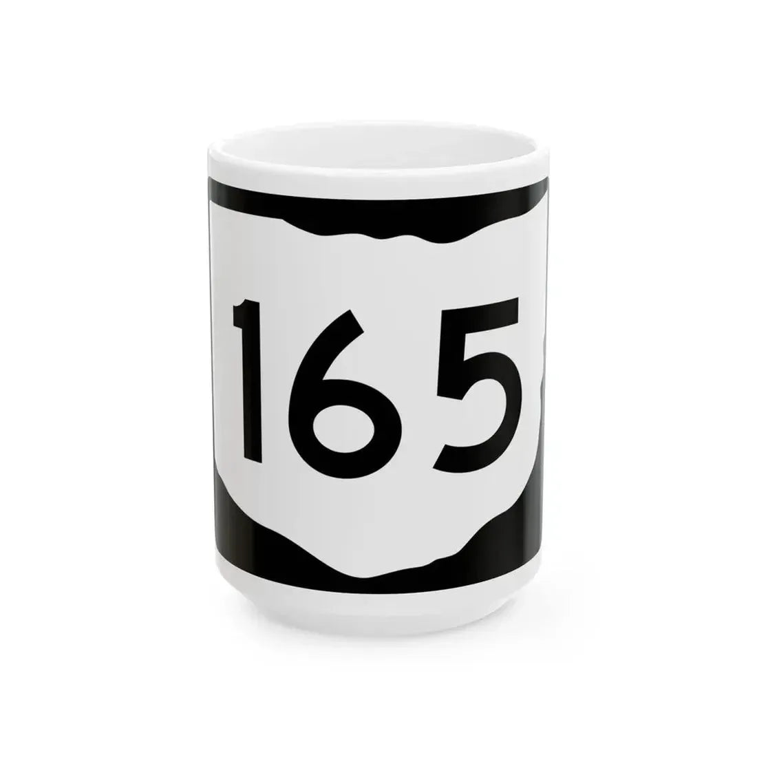 OH-165 (Ohio) (Road Sign) White Coffee Mug 15oz - Go Mug Yourself