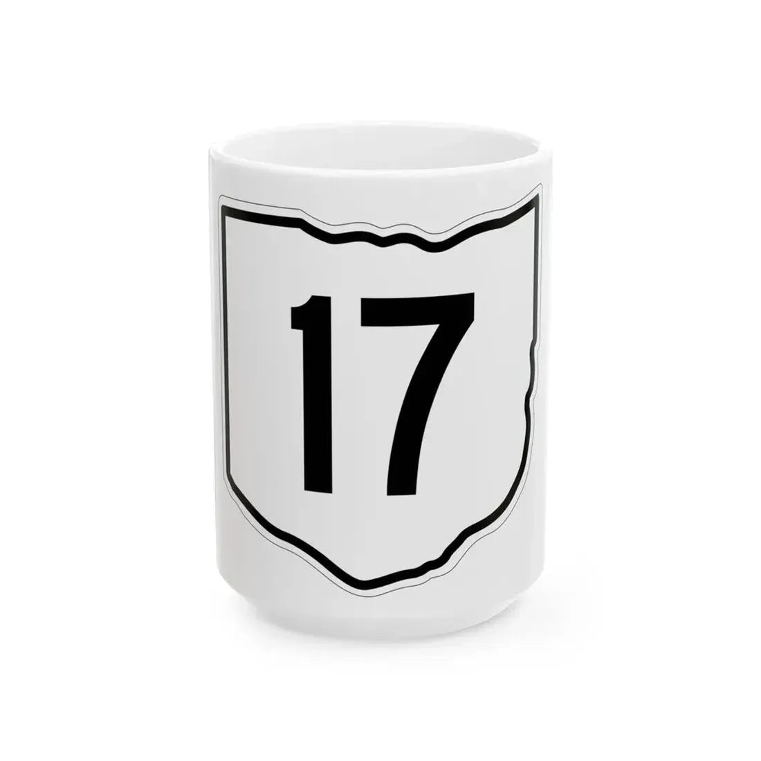 OH-17 1960 (Ohio) (Road Sign) White Coffee Mug 15oz - Go Mug Yourself