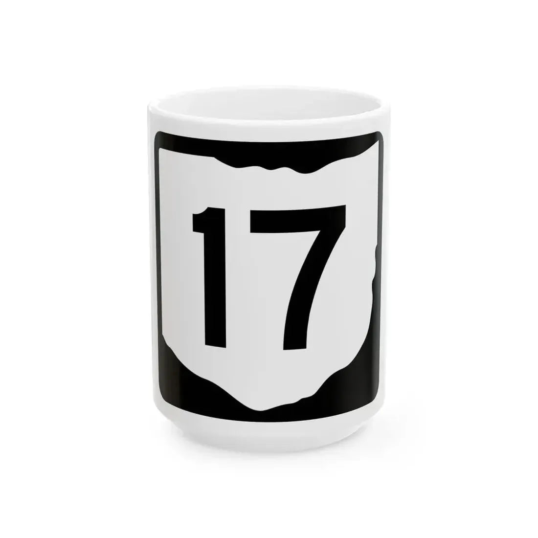 OH-17 (Ohio) (Road Sign) White Coffee Mug 15oz - Go Mug Yourself