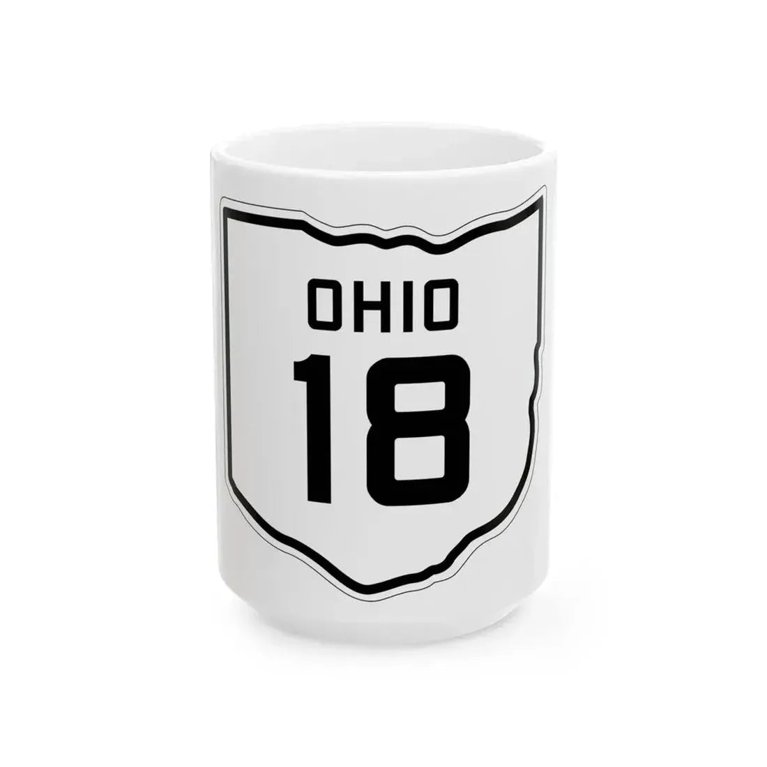 OH-18 1927 (Ohio) (Road Sign) White Coffee Mug 15oz - Go Mug Yourself