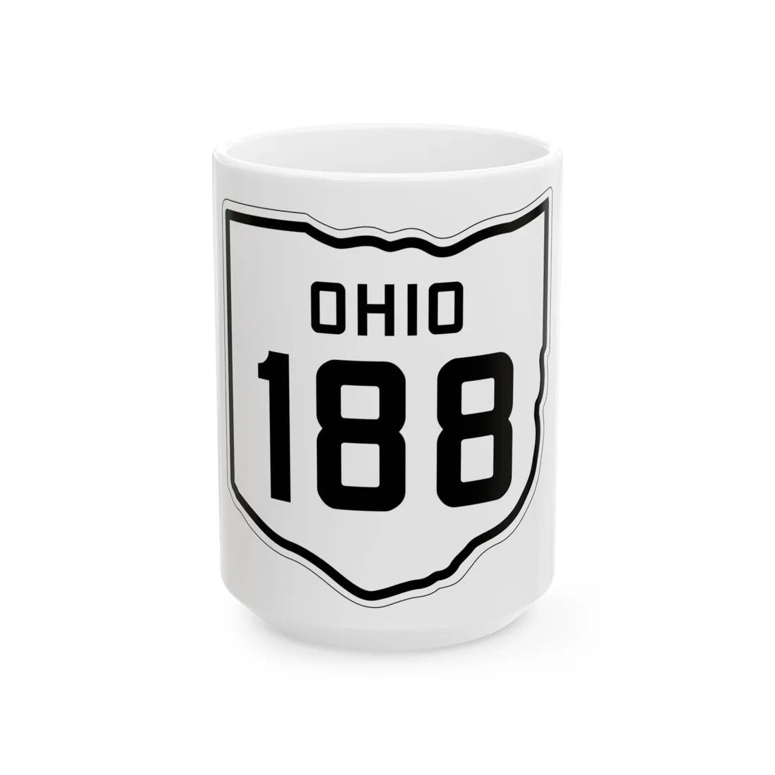 OH-188 1927 (Ohio) (Road Sign) White Coffee Mug 15oz - Go Mug Yourself